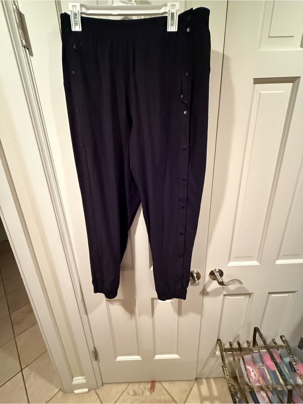 Lululemon Black Side Snap-Detail Track Joggers Size 10